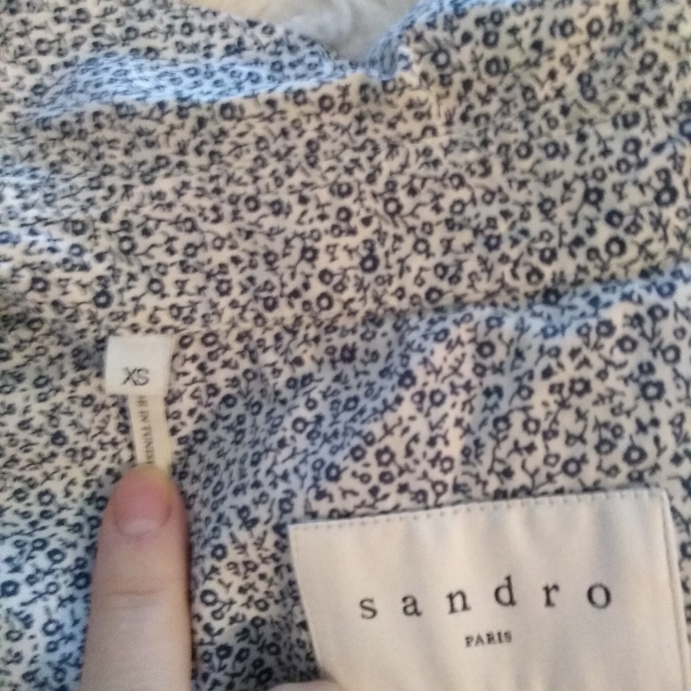 Euc Sandro Button Down, Size Xs - image 2